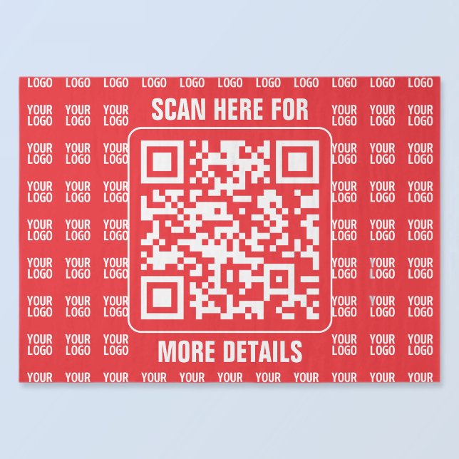 QR-Werbecode (editierbar) mit Logo-Muster Seidenpapier (Von Creator hochgeladen)