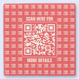 QR-Werbecode (editierbar) mit Logo-Muster Steinuntersetzer