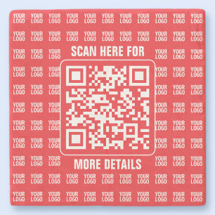 QR-Werbecode (editierbar) mit Logo-Muster Steinuntersetzer