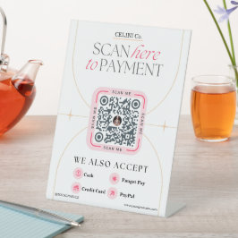 QR-Zeichen - Weibliche Zahlung Sockelschild