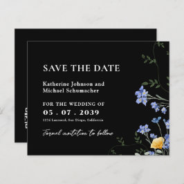 QRcode-Hochzeit der Aquarellfarbe Wildblume Datum