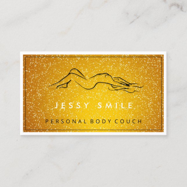 QRCode Logo Body Sculpting Massage Pflege Orange Visitenkarte (Vorderseite)