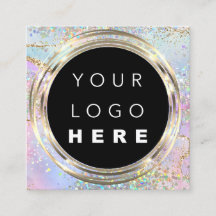 QRCode Logo Online Shop Rahmen Gold Holographische