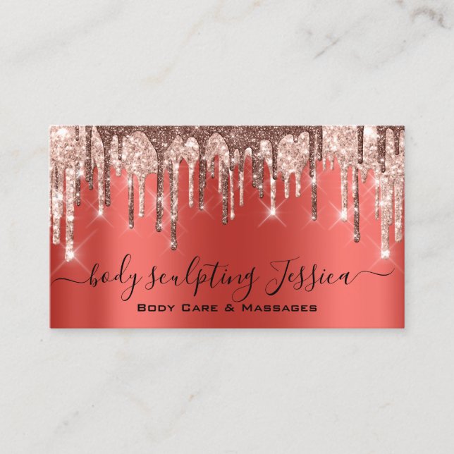 QRCode-Logo-Rot für Körperpflege Visitenkarte (Vorderseite)