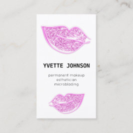 QRCode Pink Lips Glitzer für das dauerhafte Makeup Visitenkarte