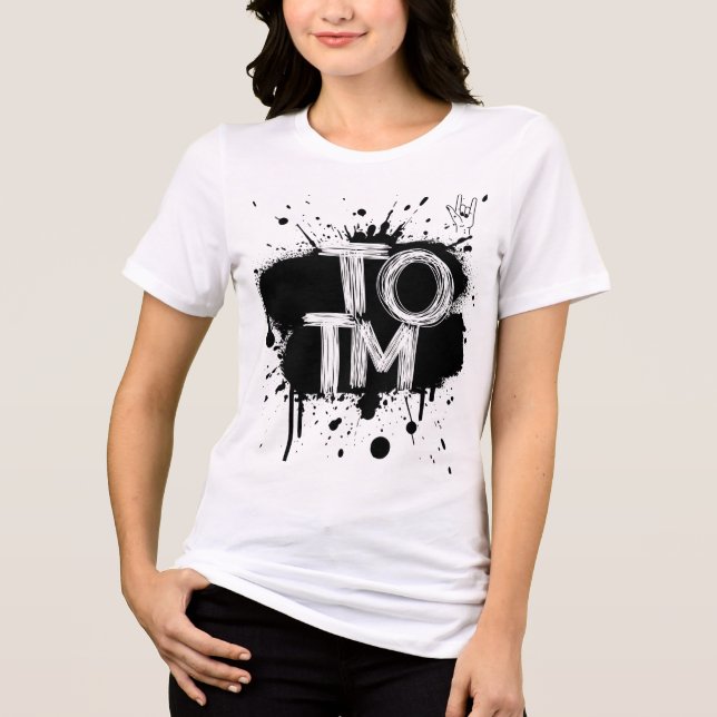 QRCODE_TOTM_scribble malen Tri-Blend-Shirt Tri-Blend Shirt (Vorderseite)