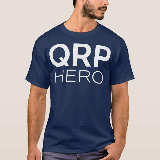 QRP Hero HAM Radio Low Power Q-Code Mobile Base T-Shirt (Vorderseite)