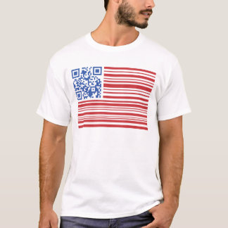 QSA- USA FLAG-QR CODE BY QRAZY Q T-Shirt