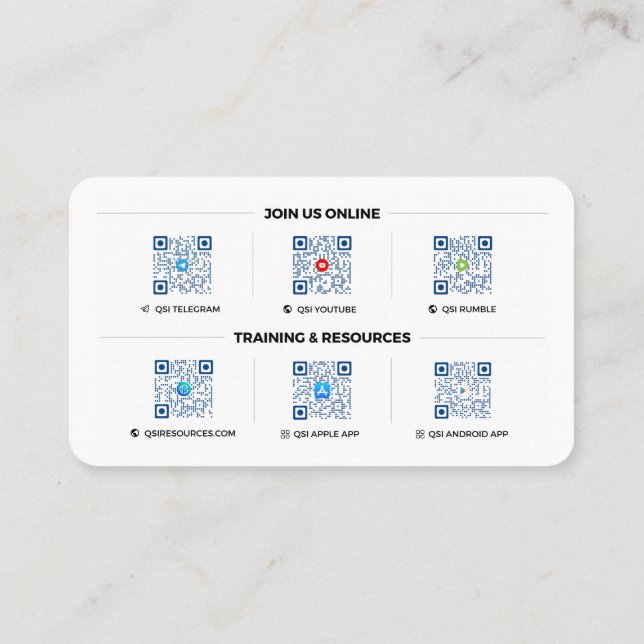 QSI Primärlogo - Visitenkarten Visitenkarte (Rückseite)