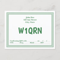 QSL-Karte Retro-Green Line-Grenze