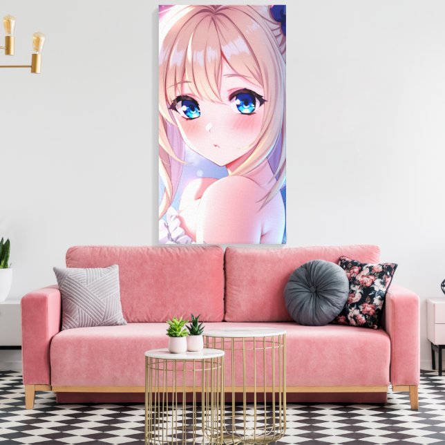 QT Blue Eyes 3 Leinwanddruck (Insitu (Wohnzimmer))