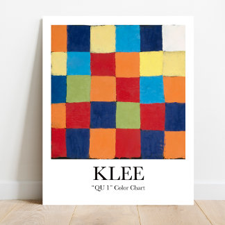 "Qu 1"-Farbdiagramm von Paul Klee Poster