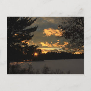 Quabbin-Fanggebiet Winter Sky Postkarte