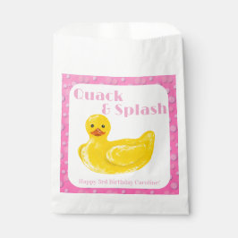 Quack and Splash Ente 3. Geburtstagseinladung Geschenktütchen