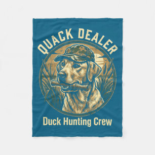 Quack Er Lustige Entenjagd Labrador Retriever Hund Fleecedecke