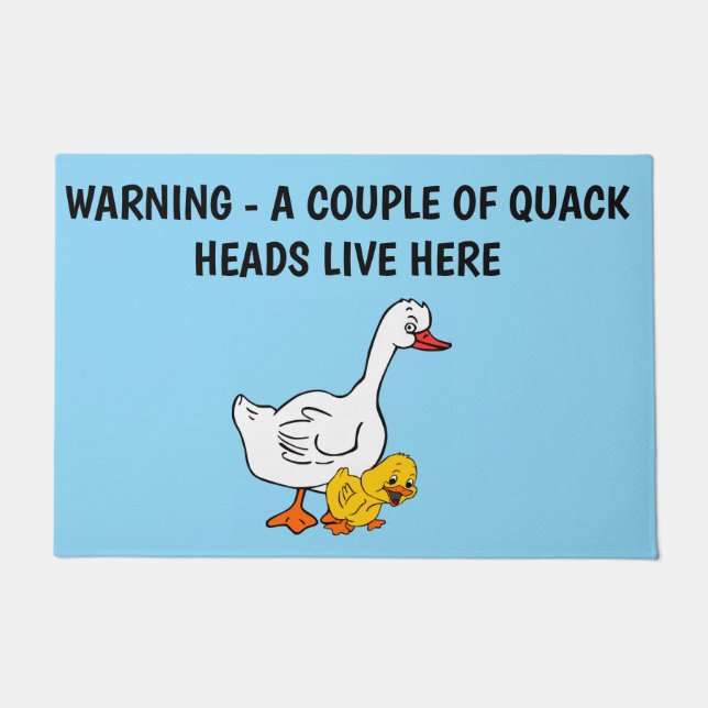 QUACK HEAD DUCKS FUßMATTE (Vorderseite)