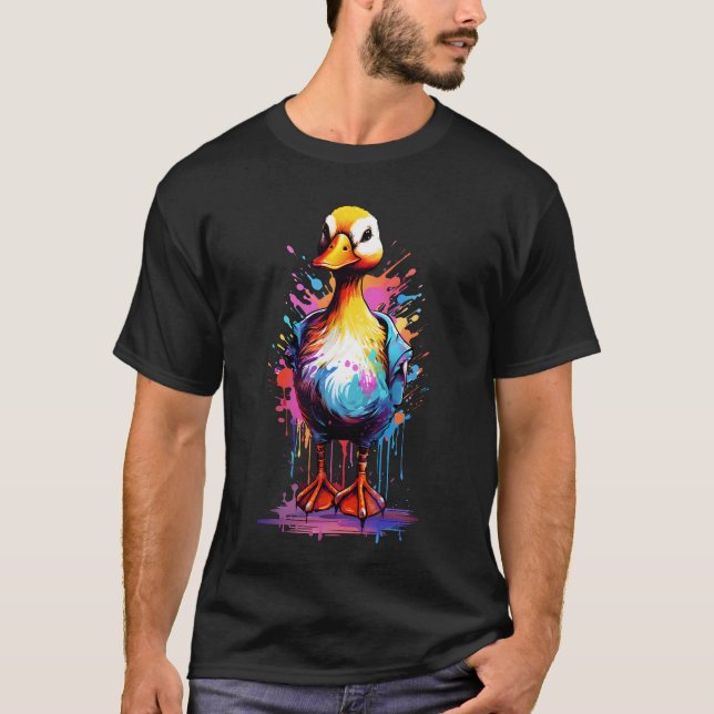 Quack in Style: Entdecken Sie unsere Coole Ente T-Shirt (Vorderseite)
