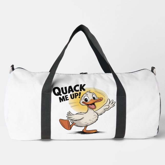 Quack Me Up Funny Duck Design Duffle Bag (Vorderseite)