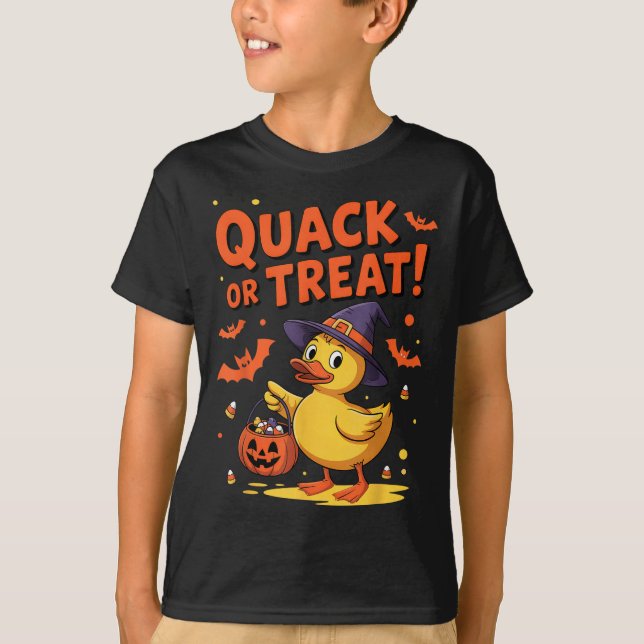 Quack oder Leckerei Funny Rubber Duck Duckie Hallo T-Shirt (Vorderseite)