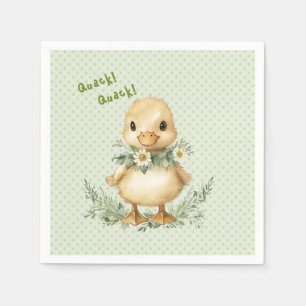 Quack! Quack! Sagt die Ente! Baby Shower Serviette