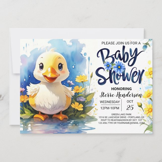 Quack-tastic Baby Shower Magic-Einladung Einladung (Vorderseite)