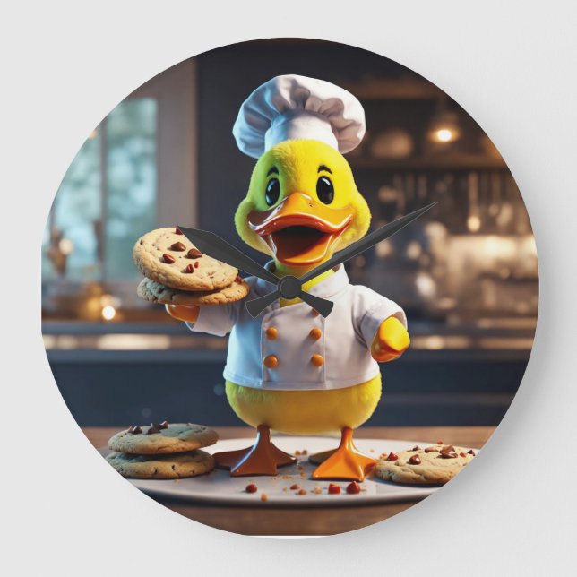 Quack-tastisches Süßungsmittel Große Wanduhr (Vorderseite)