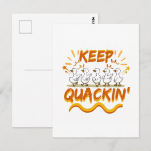 Quack weiter (Tanzen) Lustiger Entenwitz Postkarte