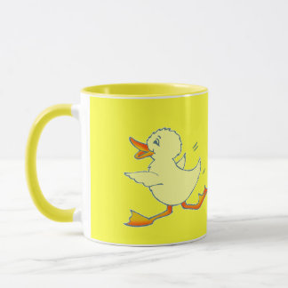 Quackers jaune vif canard mug