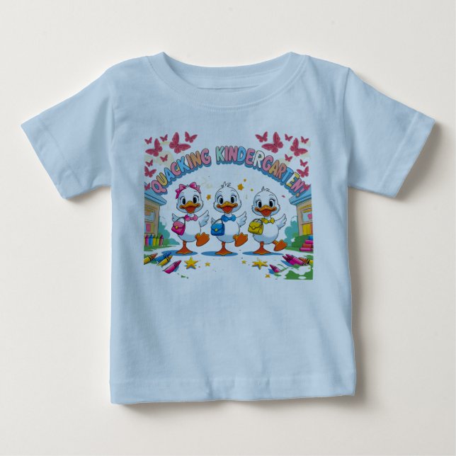 "Quacking Kindergarten – Cute Duck Back-to-School  Baby T-shirt (Vorderseite)
