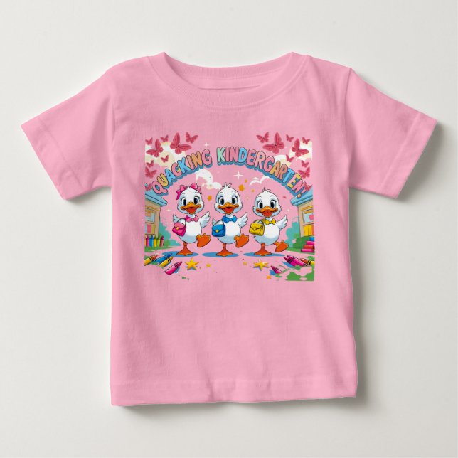 "Quacking Kindergarten – Cute Duck Back-to-School  Baby T-shirt (Vorderseite)
