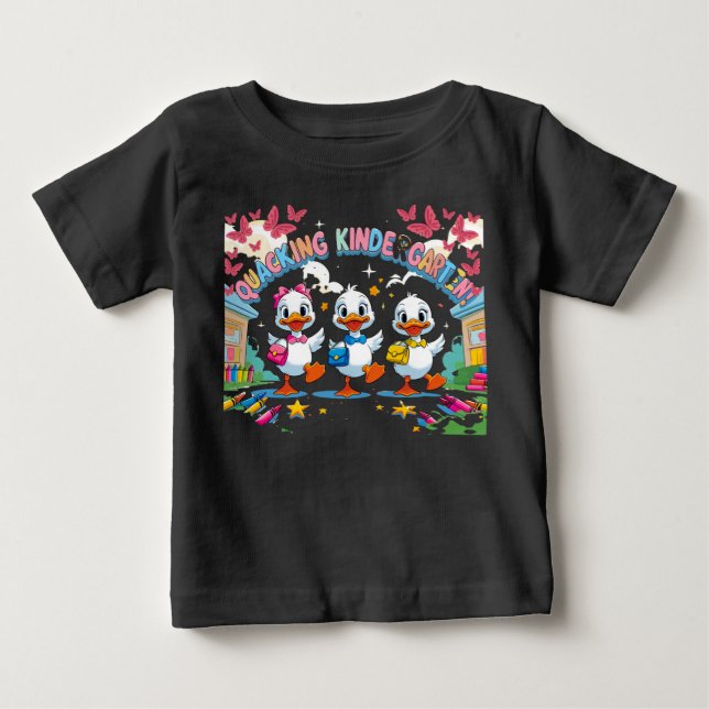 "Quacking Kindergarten - Niedliches Enten zurück i Baby T-shirt (Vorderseite)