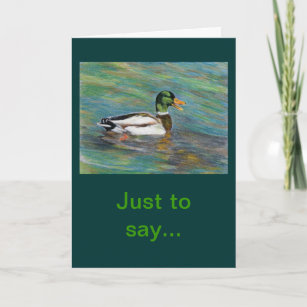 Quacking Stockenten-Enten-Kunst-Geschenk Karte