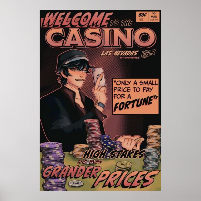 Quackity Casino Dream SMP Las Nevadas Comic Poster (Vorne)