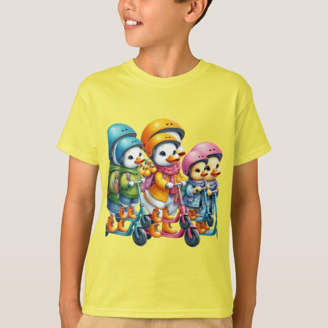 Quacky Friends Back to School Boys T-Shirt (Vorderseite)