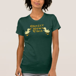 Quacky New Year Yellow Ducks T - Shirt