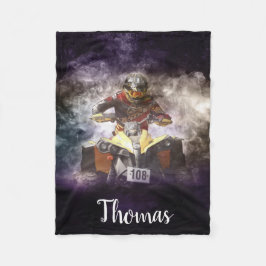 Quad 4 Wheeler ATV Motocross Racing Personalisiert Fleecedecke