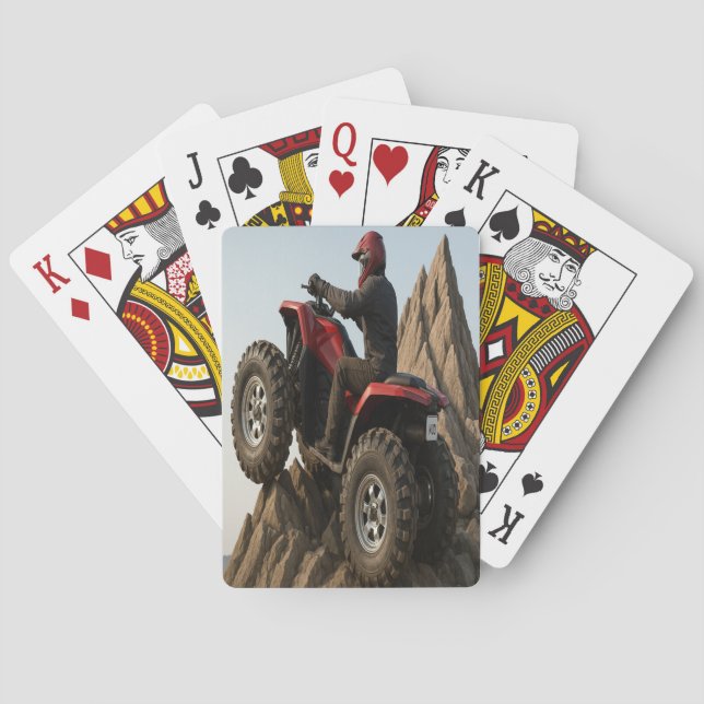 Quad-Abenteuer-Spielkarten Spielkarten (Rückseite)