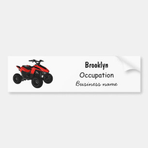 Quad atv Cartoon Illustration Autoaufkleber