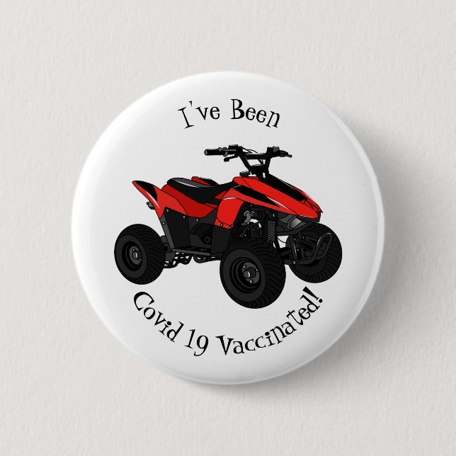 Quad atv Cartoon Illustration Button (Vorderseite)