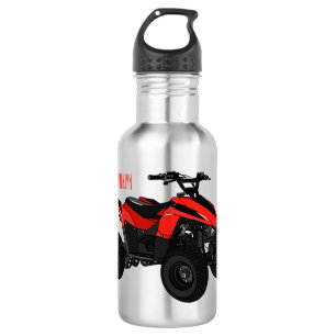 Quad atv Cartoon Illustration Edelstahlflasche