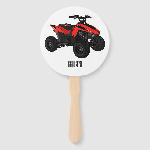 Quad atv Cartoon Illustration Fächer