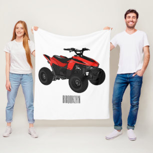 Quad atv Cartoon Illustration Fleecedecke