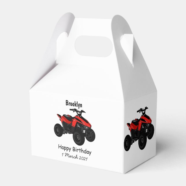 Quad atv Cartoon Illustration Geschenkschachtel (Vorderseite)