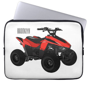 Quad atv Cartoon Illustration Laptopschutzhülle