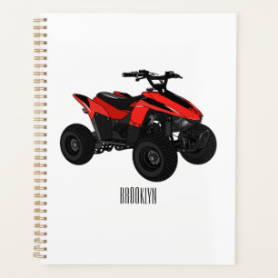 Quad atv Cartoon Illustration Planer