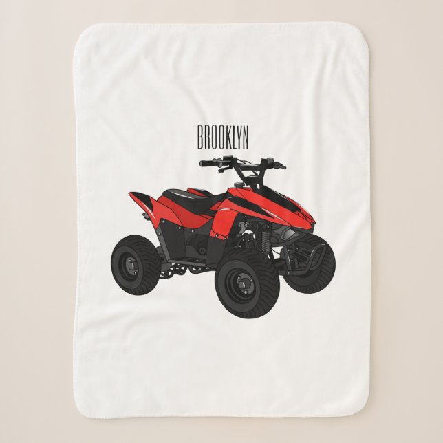 Quad atv Cartoon Illustration Sherpadecke (Vorderseite)