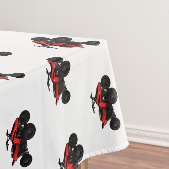 Quad atv Cartoon Illustration Tischdecke (Beispiel)