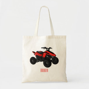 Quad atv Cartoon Illustration Tragetasche