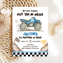 Quad-ATV-Geländestrecken-Offroad-Rennsport-Jungen- Einladung