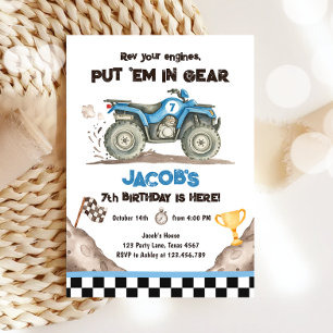 Quad-ATV-Geländestrecken-Offroad-Rennsport-Jungen- Einladung
